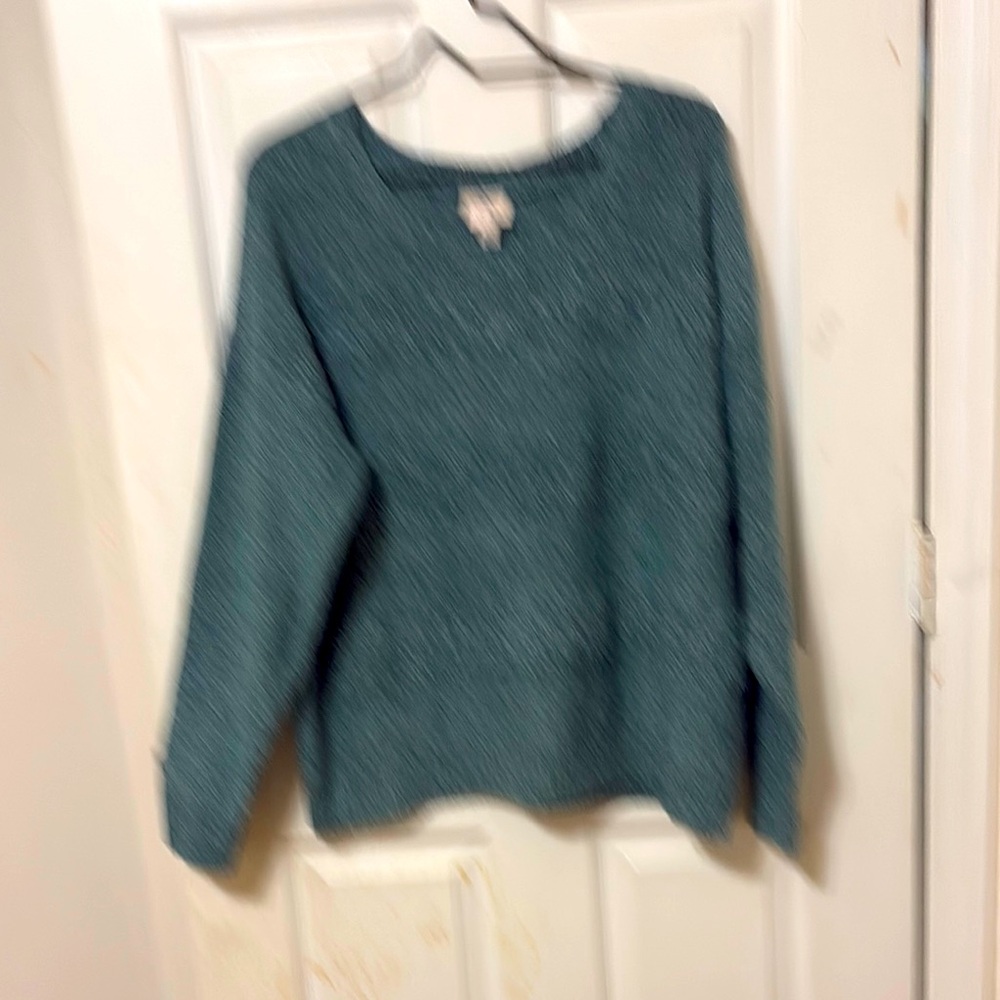 St. John’s Bay Cozy Women's Green Knit Sweater sz XXL